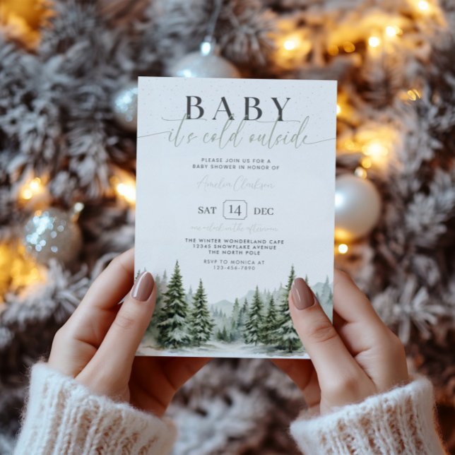 Bebé, hace frío fuera de la invitación de Baby Sho (Subido por el creador)