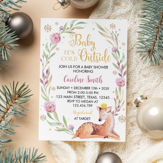 Bebé, hace frío fuera de la invitación de Baby Sho (Subido por el creador)