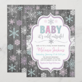Bebé, hace frío fuera de la invitación de Baby Sho