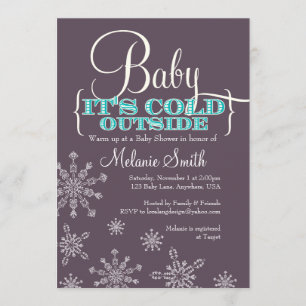 Bebé, hace frío fuera de la invitación de Baby Sho