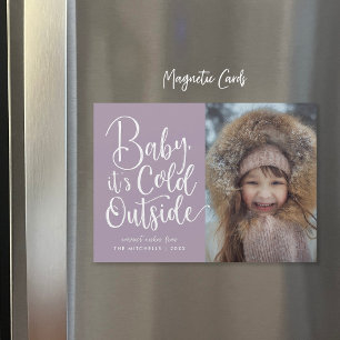Bebé, hace frío fuera de la tarjeta magnética de f