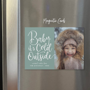 Bebé, hace frío fuera de la tarjeta magnética de f
