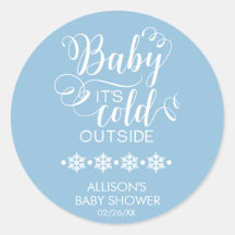 Bebé, hace frío fuera de los niños Pegatina de Bab