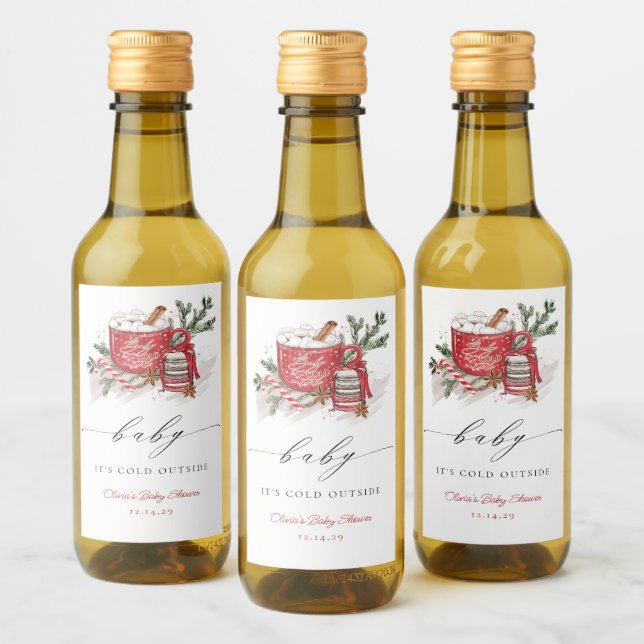 Bebé, hace frío fuera del Baby Shower invernal (Botellas)