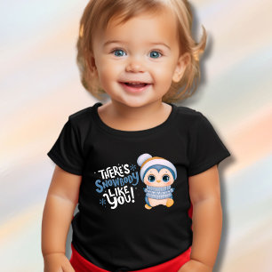 Bebé Hay un muñeco de nieve como tu camiseta pequeña