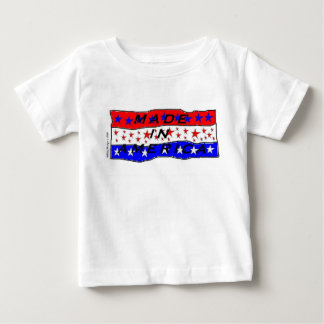Bebé Hecho en camiseta del niño de América
