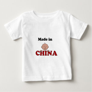 Bebé hecho en camiseta del niño de China