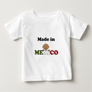 Bebé hecho en la camiseta étnica de México