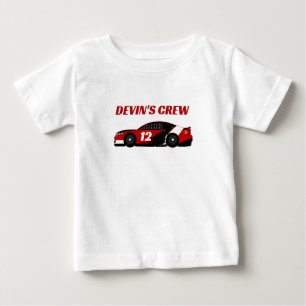 Bebé Hermano del Cumpleañero Camiseta Equipo de Auto de