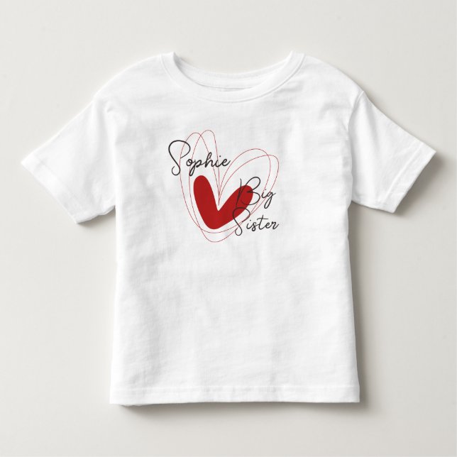 Bebé Hermosos Hermanos Camiseta De Niño Mayor Corazón N (Anverso)