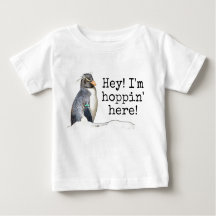 ¡Hey! ¡Estoy Hoppin' aquí! Camiseta de pingüino Ro