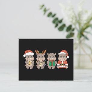 Bebé Hipopótamo Moo Deng Navidad