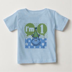 Bebé Hippopótamo Primera camiseta y regalo de cumpleaño