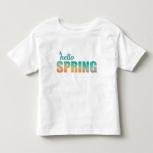 Bebé Hola camiseta de color primavera para niños.