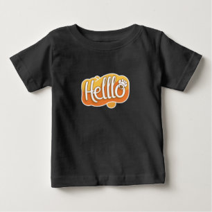 Bebé Hola Personalizado de perro Camiseta gráfica