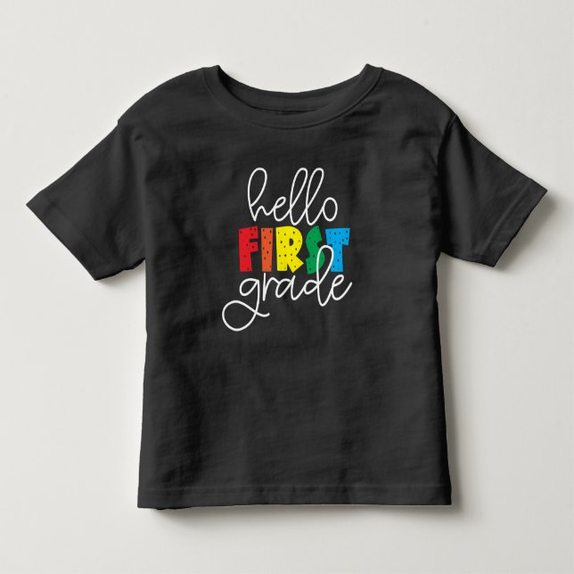 Bebé Hola profesor de primer curso de escuela camiseta  (Anverso)