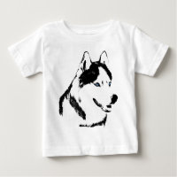 Bebé Husky Shirt Sled Dog Toddler Husky camisetas
