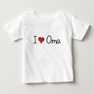 Bebé I camiseta de Oma del corazón