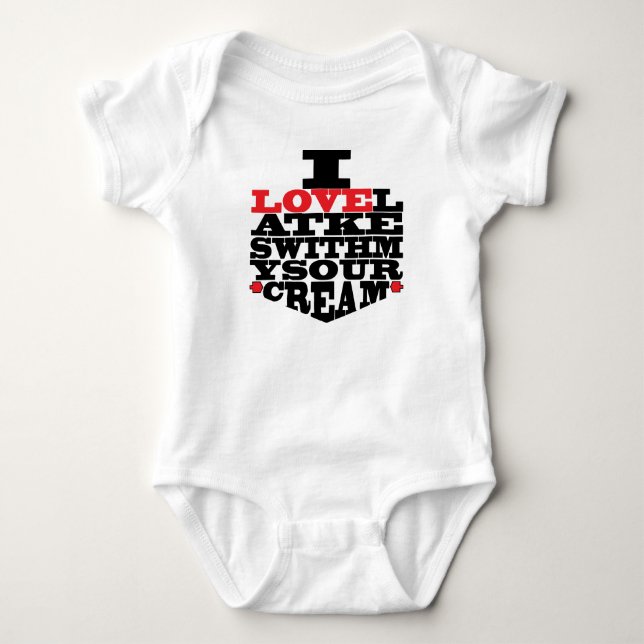 Bebé "I love Latkes" Jersey Bodysuit (Anverso)