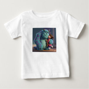 Bebé Ilustración de monstruo azul lindo camiseta para n