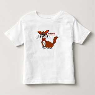 Bebé Imagen de gato impresa en camiseta