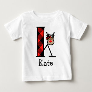 Bebé Inicial K de la camiseta del volante de la tela