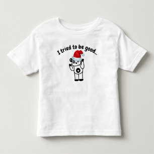 Bebé Intenté ser buena camiseta de Santa Panda Toddler