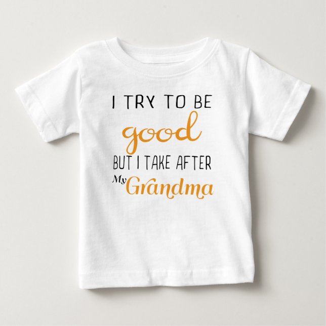 Bebé Intento ser bueno pero tomo después de camiseta de (Anverso)
