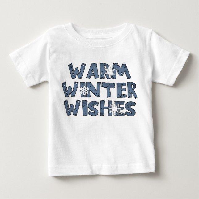 Bebé Invierno Cálido Desearía Camiseta De Vacaciones (Anverso)