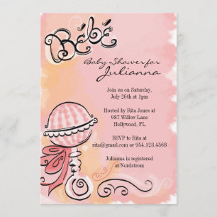 Bebe - Invitación Baby Shower inspirada en Francia