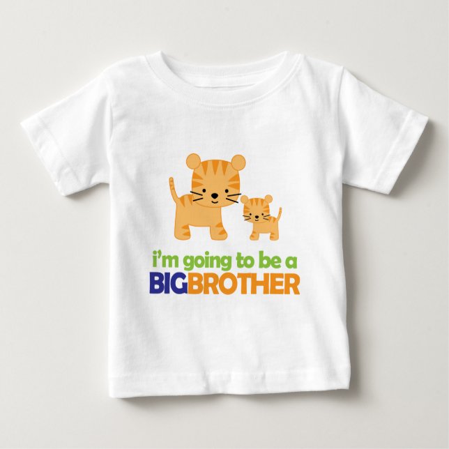 Bebé Invitación de embarazo de camiseta de Big Brother  (Anverso)