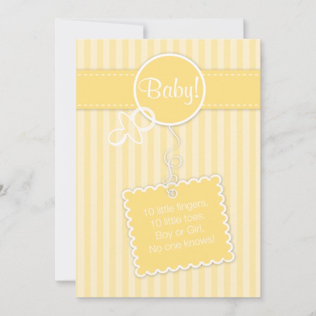 Bebé! Invitación (invitación) (Anverso)