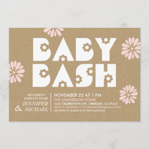 Bebé  Invitaciones a la ducha para bebés Kraft Pap