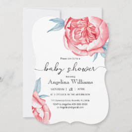 Bebé invitaciones Flores