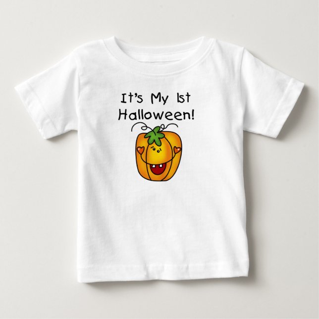 Bebé Jack O Lantern 1ª camiseta de Halloween y regalos (Anverso)