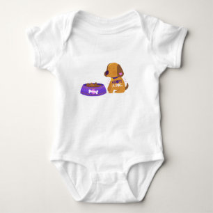 Bebé Jersey Bodysuit con Adorable Dog Print