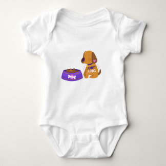 Bebé Jersey Bodysuit con Adorable Dog Print