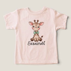 Bebé Jirafa Adorable con Corbatín Personalizado pa