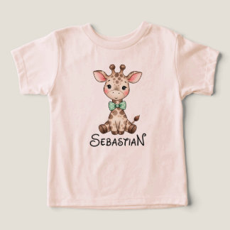 Bebé Jirafa Adorable con Corbatín Personalizado pa
