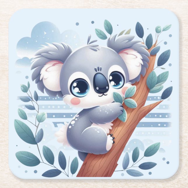 Bebé Koala Dulce - Posavasos de Papel (Anverso)