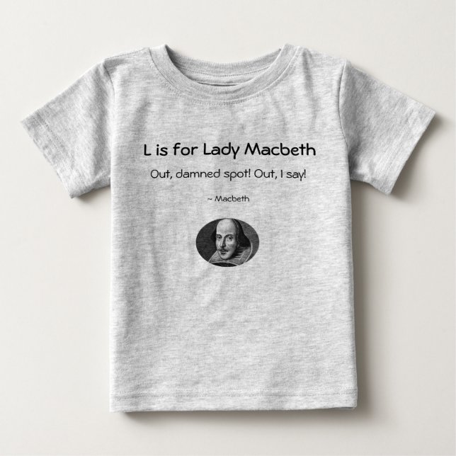 Bebé L es para Lady Macbeth ・ Una camiseta de Shakespea (Anverso)