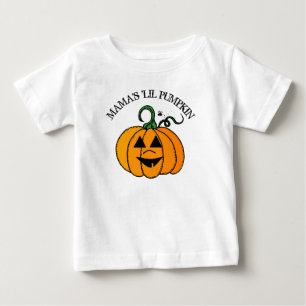 Bebé La camiseta de Halloween de la calabaza de mamá