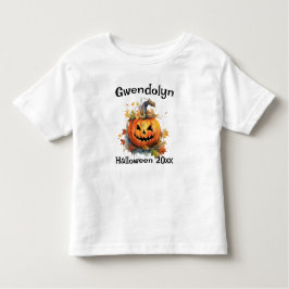 Bebé La camiseta de Halloween personaliza a Jack-o-lant