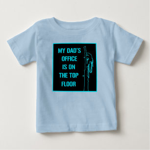 Bebé La camiseta de los niños, la oficina de mi papá