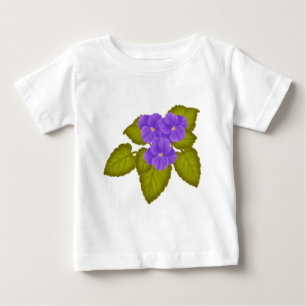 Bebé La camiseta de los niños púrpuras de las violeta