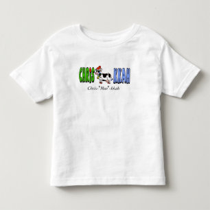 Bebé La camiseta del niño de Chrismukkah con la vaca