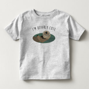 Bebé La camiseta del niño lindo de la nutria