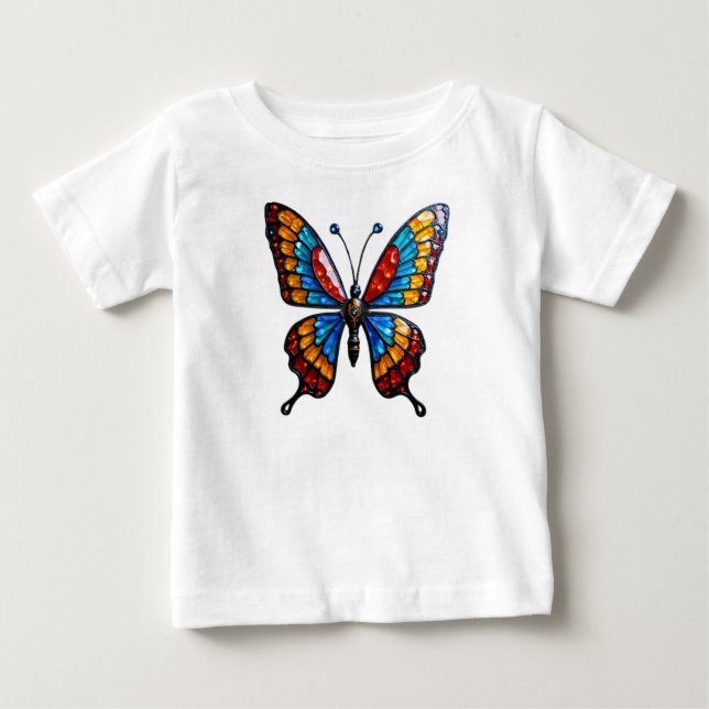 Bebé La camiseta mágica de la mariposa brillante (Anverso)