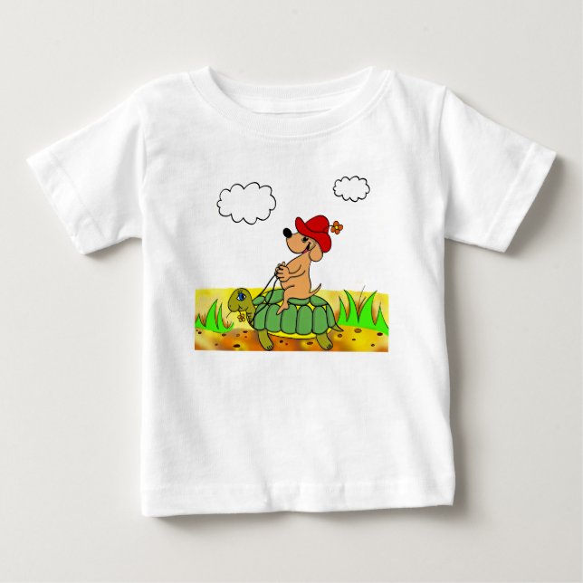 Bebé la camiseta "perro " divertidos de los bebés (Anverso)