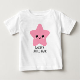 Bebé La Estrellita de Papá, Camiseta Gráfica Pink Star,
